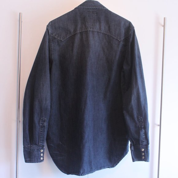 Lucky Brand Vintage Inspired Classic Indigos Men's M 100% Cotton Denim Shirt - Picture 2 of 11